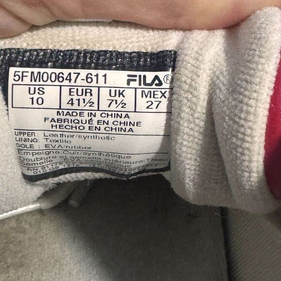 FILA Disruptor 2 PRM Repeat Red White Polka Dot Ladies size 10 - Picture 5 of 5